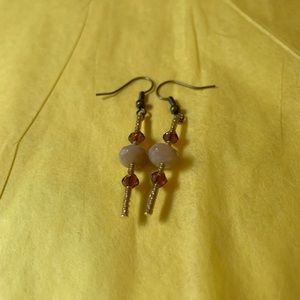 Hand made Rondelle Amazonite earrings